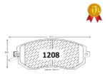 Pastillas Freno Delanteras Subaru Forester 2011-2020 Gold - Imagen 2